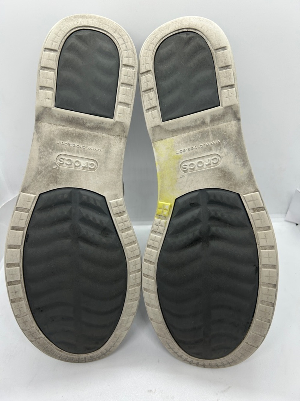 Crocs Classic Boat Shoe Mens Slate Grey White Nautical Deck Shoes Outdoor Sz 11 - Picture 9 of 9